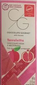 Tavoletta cioccolato rosa e melograno