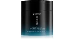 KORIKA Korean Heritage Silk & 8 typer av hyaluronsyra, återfuktande tonerpads, rengöringspads, återfuktande effekt, 70 st