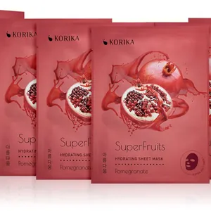 KORIKA SuperFruits Pomegranate - Set med 5 återfuktande sheet-masker för ansiktet med återfuktande effekt 5× 25 g