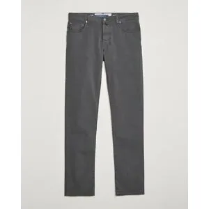 Jacob Cohën Bard Garment Dyed Gabardine Trousers Grey