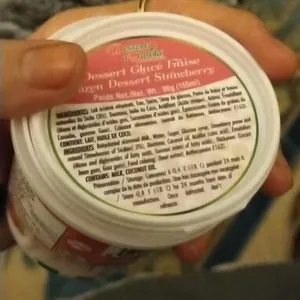 Dessert glacé fraise