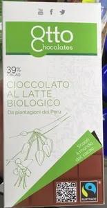 Cioccolato al latte Biologico 39% Cacao