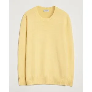 Piacenza Cashmere Brushed Wool Crew Neck Yellow