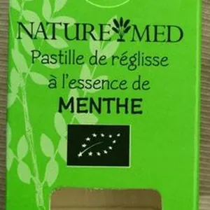 Pastille de réglisse à l'essence de menthe