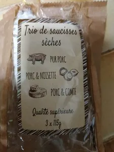 Trio de saucisses seches
