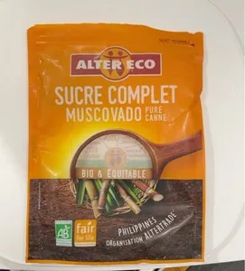 Sucre complet moscovado pure canne