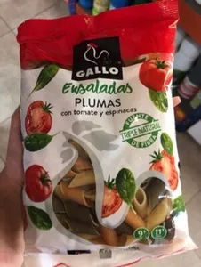 Pasta Gallo Plumas Vegetals