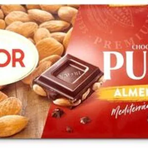 Chocolate puro con almendras