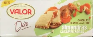 Chocolate blanco & con leche almendras caramelizadas