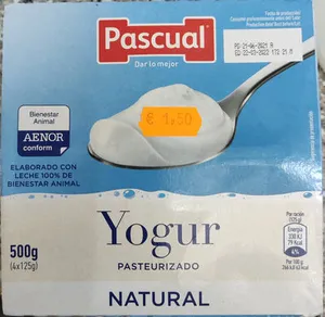 Yogur Pasteurizado Natural