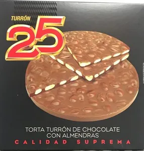 Torta turrón chocolate con almendras