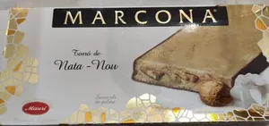 Turrón de nata y nueces