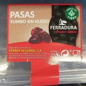 Pasas yumbo sin hueso