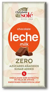 Chocolate con leche con stevia