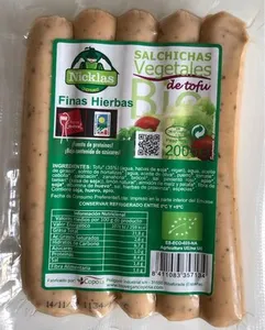 Salchichas vegetales de tofu
