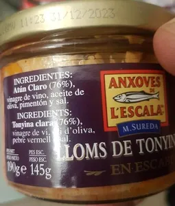 Lomos de atún claro en escabeche