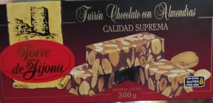 Turrón chocolate con almendras
