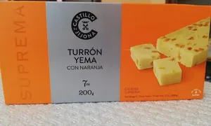 Turrón yema con naranja