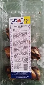 Lazos de hojaldre cebra