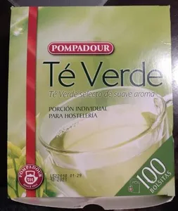 Té Verde Pompadour 100 bolsitas