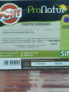 Jamón Serrano Pronatur