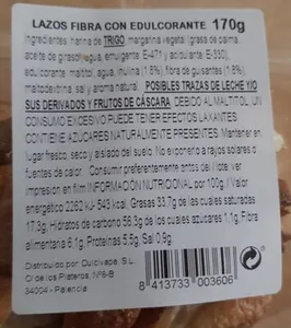 Lazos Fibra con Edulcorantes 170g