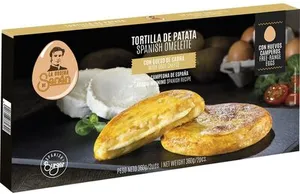Tortilla de patata rellena de queso de cabra