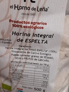 Harina integral de espelta