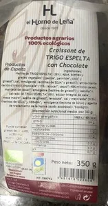 Croissant trigo espelta con chocolate