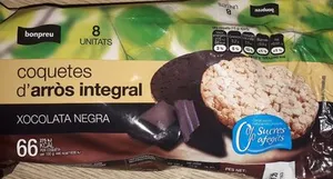 coquetes d'arròs integral xocolata negra