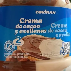 Crema de cacao y avellanas