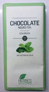 Chocolate negro 73% con menta