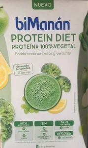Bimanan Protein Diet Batido Verde De Frutas Y Verduras, 5sobresx30g