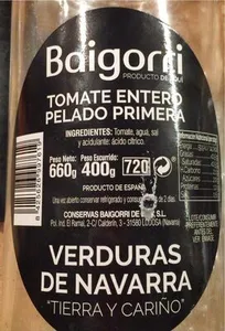 Tomate entero pelado