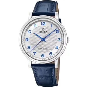 Festina Petite grey silver leather gents herrklocka F20660/1