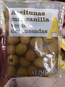 Aceitunas manzanilla verdes deshuesadas