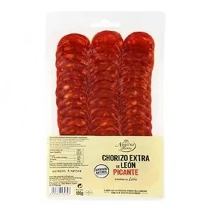 Chorizo de león picante loncheado