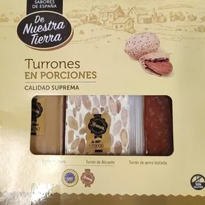 Turrones en porciones