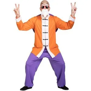 Funidelia   Muten-Roshi Maskeraddräkt - Dragon Ball OFFICIELLA för herr ▶ Manga, Saiyan, Tecknad - Orange