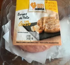 Burgers de pollo con queso