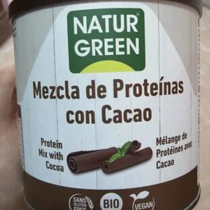Mezcla de proteínas con cacao