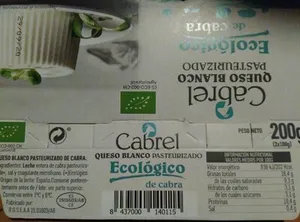 Cabrel queso blanco ecológico de cabr