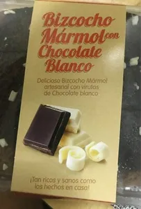 Bizcocho marmol con chocolate blanco