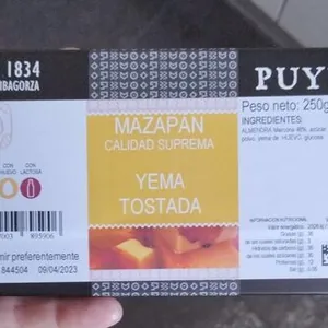 Turrón yema tostada