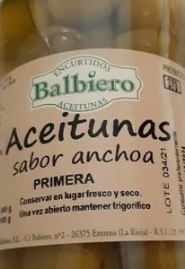 Aceitunas sabor anchoa