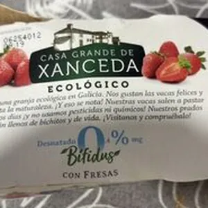 Yogur desnatado 0% con fresas