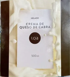 Helado de crema de queso de cabra
