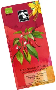 Chocolate con leche con chile, vainilla y canela