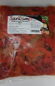 Pimiento asado tiras rojo y verde