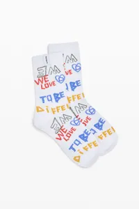 Colorful letter socks
